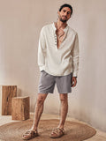 Bequeme Shorts aus Leinen-Viskose-Mix