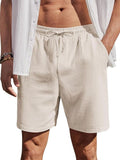 COOFANDY Baumwoll-Shorts mit Gummizug