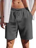 COOFANDY Baumwoll-Shorts mit Gummizug