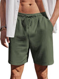 COOFANDY Baumwoll-Shorts mit Gummizug