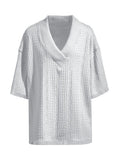 Lässiges Zopfstrick-Set mit T-Shirt und Shorts