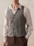 Karierte Tweedweste mit Patchwork Design