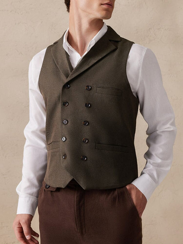 Klassische zweireihige Herren Weste im Vintage Look