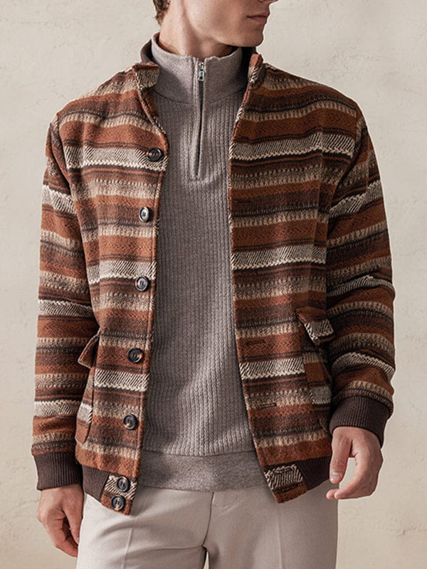 Vintage Tweed-Jacke mit Streifen