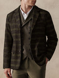 Karierter Vintage-Blazer aus Wollmischung