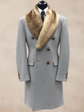 Stylischer zweireihiger Herren Tweedmantel
