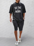 Completo casual per il tempo libero in 100% cotone con scritta