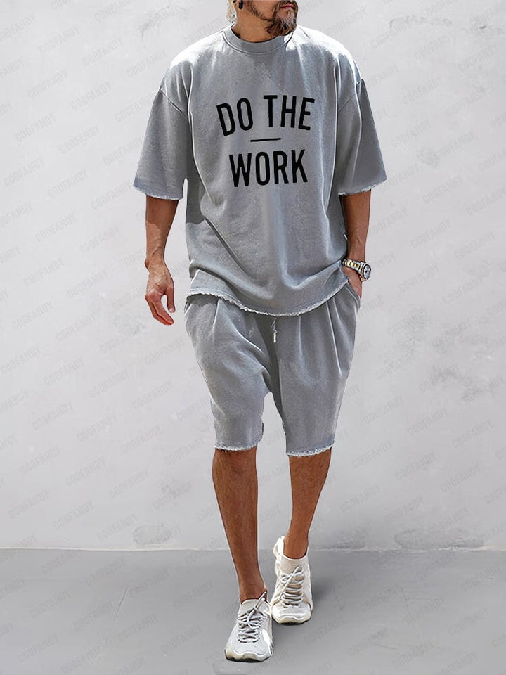 Lässiges Freizeit-Set aus 100% Baumwolle mit Schriftzug