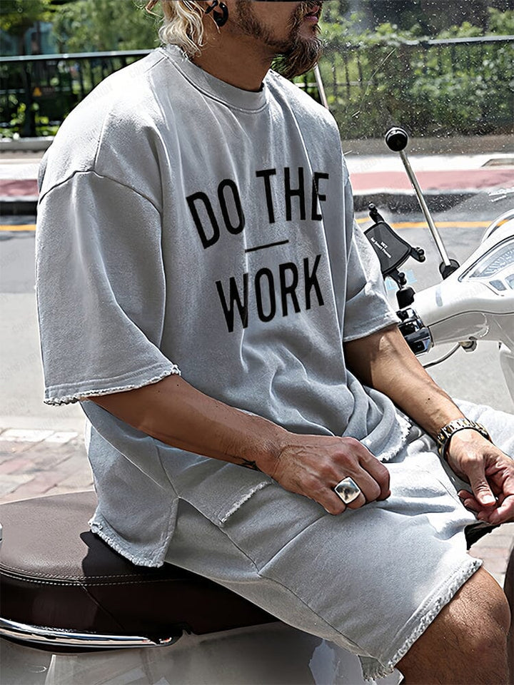 Lässiges Freizeit-Set aus 100% Baumwolle mit Schriftzug