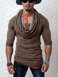 Stretch Slim Fit Oberteil mit Wasserfallausschnitt