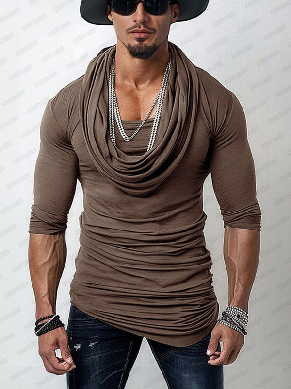 Stretch Slim Fit Oberteil mit Wasserfallausschnitt