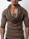 Stretch Slim Fit Oberteil mit Wasserfallausschnitt