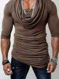 Stretch Slim Fit Oberteil mit Wasserfallausschnitt