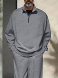 2-teiliges Athleisure-Set mit Stehkragen