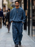 Vintage-inspiriertes 2-teiliges Denim-Cargo-Set