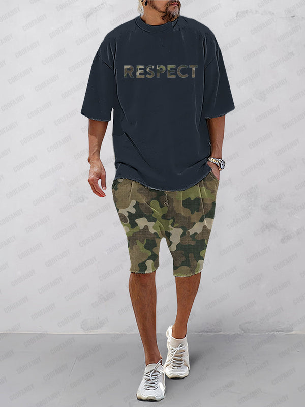 Athleisure 2-teiliges Set im Camouflage-Print