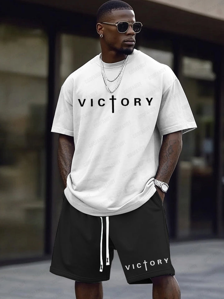 Casual Sport Set mit Buchstaben Print