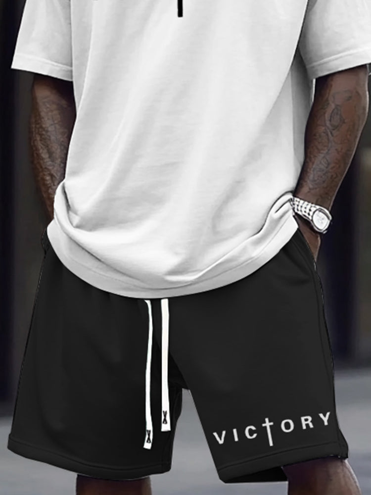 Casual Sport Set mit Buchstaben Print