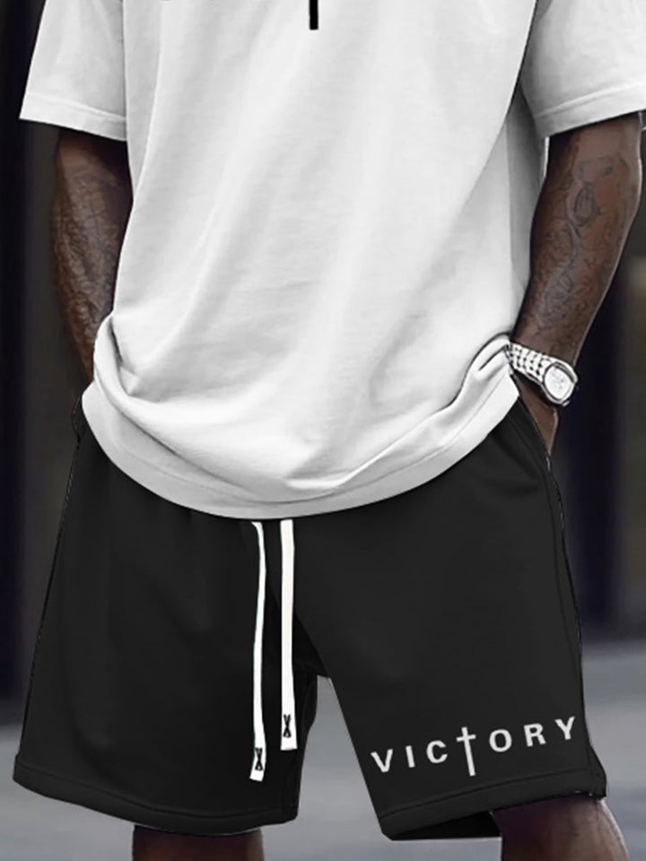 Casual Sport Set mit Buchstaben Print