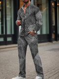 Modernes zweiteiliges Denim Print Set