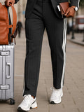 Modernes Seitenstreifen Blazer Hosen Set