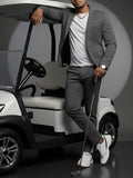 Modernes Seitenstreifen Blazer Hosen Set