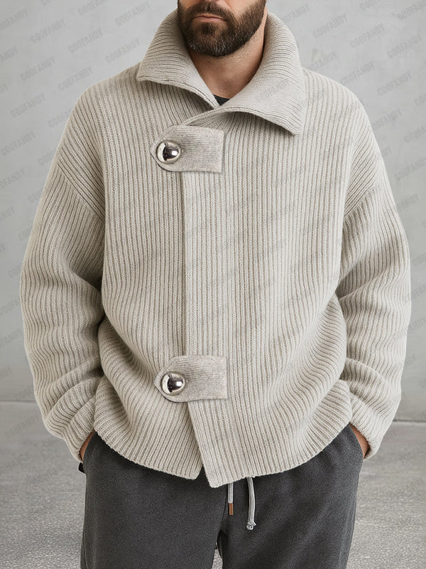 Trendige lockere Herren Strickjacke