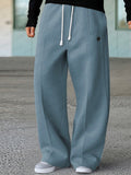 Bequeme sportliche Hose mit weitem Bein