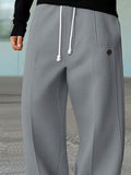 Bequeme sportliche Hose mit weitem Bein