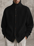 Ultra-weicher vielseitiger Strick-Cardigan-Schwarz