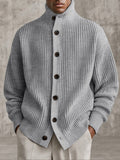 Ultra-weicher vielseitiger Strick-Cardigan-Grau