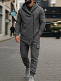 Trendiges Jacken- und Hosen-Set mit asymmetrischem Design