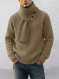 Rundhals-Pullover mit abnehmbarem Schal