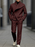 Modernes asymmetrisches Herren Blazer Hose Set