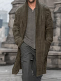 Lässige lockere Herren Strickjacke lang