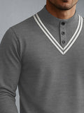 Vielseitiges Herren Poloshirt mit Colorblock-Streifen und Kragen