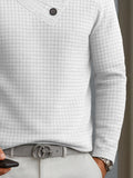 Lässiges Damen Oberteil mit schrägem Kragen und Karojacquard