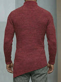 Stylisches elastisches Strick-Top mit asymmetrischem Schnitt
