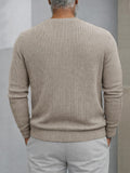 Lässiges Kreuzleisten Pullover Strick Top