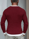 Stilvolles Colorblock-Langarmshirt