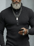 Klassischer Rollkragenpullover mit Knopfdetails