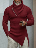 Asymmetrischer Zipper-Strickpullover