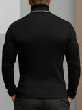 Minimalistisches Strick-Unterhemd mit asymmetrischem Rollkragen