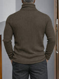 Designer-Rollkragen-Top mit integriertem Schal-Design