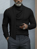 Rollkragen-Stricktop mit abnehmbarem Schal