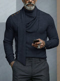 Rollkragen-Stricktop mit abnehmbarem Schal