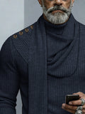 Rollkragen-Stricktop mit abnehmbarem Schal
