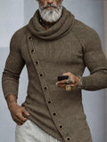 Slim-Fit-Stricktop mit Wasserfallkragen & Ösen-Details