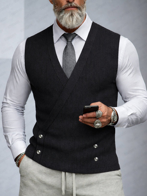 Essential Strickweste mit V-Ausschnitt