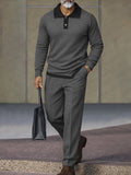Vielseitiges Set Poloshirt mit asymmetrischem Saum und Hose